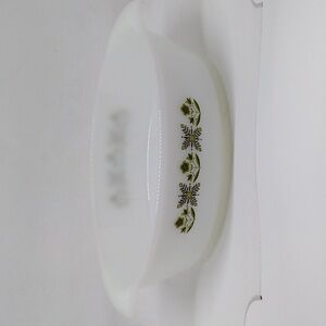 Vintage‎ Anchor Hocking Fire King Green Meadow 1.5 Quart Oval Casserole Dish